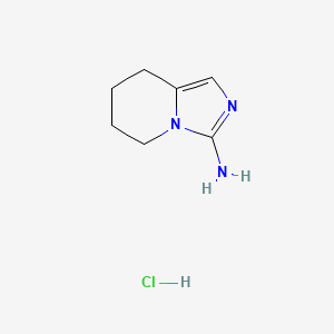 molecular formula C7H12ClN3 B2647046 5,6,7,8-四氢咪唑并[1,5-a]吡啶-3-胺；盐酸盐 CAS No. 2225144-11-4