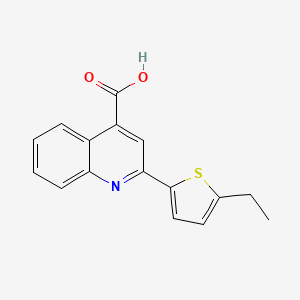 molecular formula C16H13NO2S B2647048 2-(5-Ethylthiophen-2-yl)quinoline-4-carboxylic acid CAS No. 351983-35-2