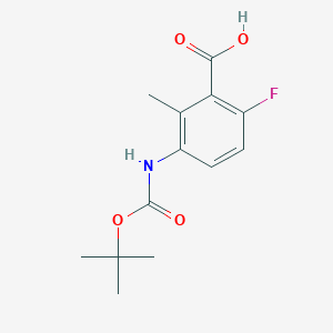 6-Fluoro-2-methyl-3-[(2-methylpropan-2-yl)oxycarbonylamino]benzoic acid