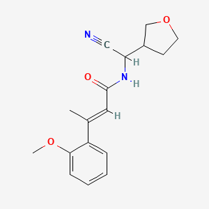 (E)-N-[cyano(oxolan-3-yl)methyl]-3-(2-methoxyphenyl)but-2-enamide