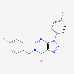 molecular formula C17H11BrClN5O B2647078 3-(4-bromophenyl)-6-(4-chlorobenzyl)-3H-[1,2,3]triazolo[4,5-d]pyrimidin-7(6H)-one CAS No. 893923-58-5