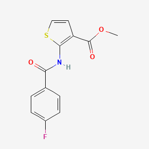 molecular formula C13H10FNO3S B2647097 Methyl 2-(4-fluorobenzamido)thiophene-3-carboxylate CAS No. 864940-15-8