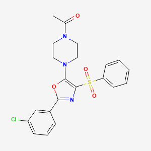 1-(4-(2-(3-Chlorophenyl)-4-(phenylsulfonyl)oxazol-5-yl)piperazin-1-yl)ethanone