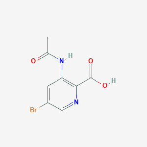 molecular formula C8H7BrN2O3 B2647100 5-Bromo-3-acetamidopyridine-2-carboxylic acid CAS No. 1820704-68-4