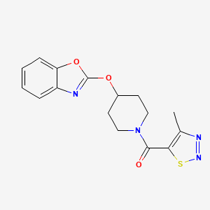 (4-(Benzo[d]oxazol-2-yloxy)piperidin-1-yl)(4-methyl-1,2,3-thiadiazol-5-yl)methanone