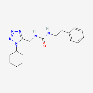 molecular formula C17H24N6O B2647103 1-((1-环己基-1H-四唑-5-基)甲基)-3-苯乙基脲 CAS No. 921110-58-9