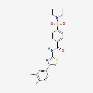 4-(diethylsulfamoyl)-N-[4-(3,4-dimethylphenyl)-1,3-thiazol-2-yl]benzamide