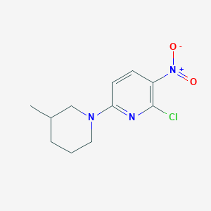 molecular formula C11H14ClN3O2 B2647110 2-Chloro-6-(3-methylpiperidin-1-yl)-3-nitropyridine CAS No. 1987286-91-8