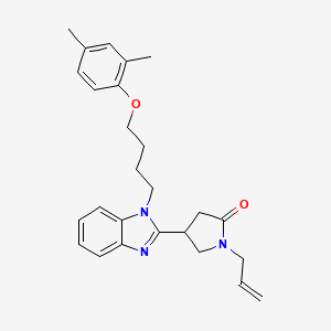 1-allyl-4-(1-(4-(2,4-dimethylphenoxy)butyl)-1H-benzo[d]imidazol-2-yl)pyrrolidin-2-one