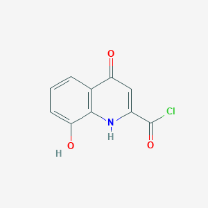 8-Hydroxy-4-oxo-1H-quinoline-2-carbonyl chloride