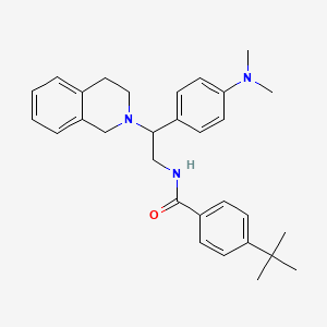 4-tert-butyl-N-{2-(3,4-dihydroisoquinolin-2(1H)-yl)-2-[4-(dimethylamino)phenyl]ethyl}benzamide
