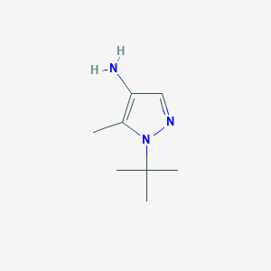 molecular formula C8H15N3 B2647124 1-tert-butyl-5-methyl-1H-pyrazol-4-amine CAS No. 1251278-98-4
