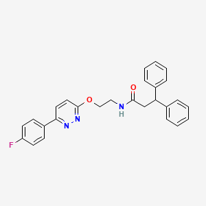 N-(2-((6-(4-fluorophenyl)pyridazin-3-yl)oxy)ethyl)-3,3-diphenylpropanamide