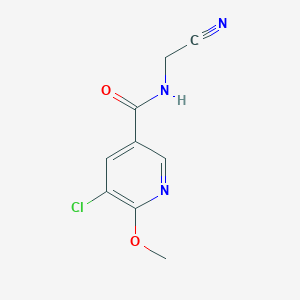 molecular formula C9H8ClN3O2 B2647148 5-Chloro-N-(cyanomethyl)-6-methoxypyridine-3-carboxamide CAS No. 2248869-78-3