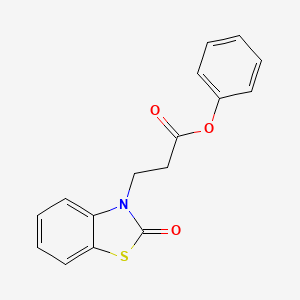 molecular formula C16H13NO3S B2647157 3-(2-Oxo-benzothiazol-3-YL)-propionic acid phenyl ester CAS No. 862692-04-4