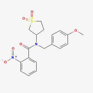 molecular formula C19H20N2O6S B2647162 N-(1,1-二氧化四氢噻吩-3-基)-N-(4-甲氧基苄基)-2-硝基苯甲酰胺 CAS No. 620556-01-6