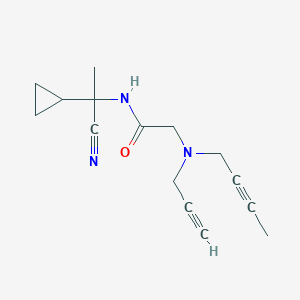 2-[But-2-ynyl(prop-2-ynyl)amino]-N-(1-cyano-1-cyclopropylethyl)acetamide