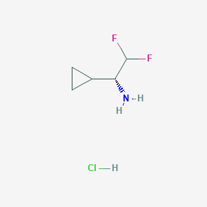 (R)-1-Cyclopropyl-2,2-difluoroethan-1-amine hcl