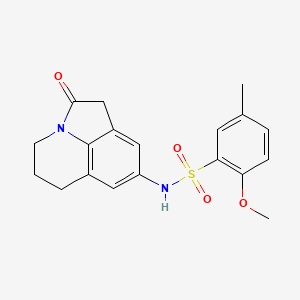 2-methoxy-5-methyl-N-(2-oxo-2,4,5,6-tetrahydro-1H-pyrrolo[3,2,1-ij]quinolin-8-yl)benzenesulfonamide