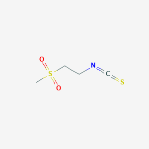 molecular formula C4H7NO2S2 B2647188 1-Isothiocyanato-2-methanesulfonylethane CAS No. 1086228-14-9