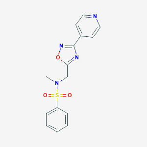 molecular formula C15H14N4O3S B264719 N-methyl-N-[(3-pyridin-4-yl-1,2,4-oxadiazol-5-yl)methyl]benzenesulfonamide 