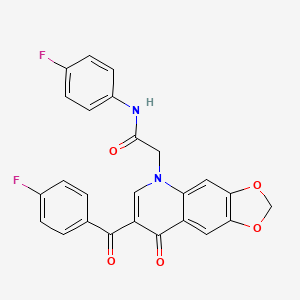 2-[7-(4-fluorobenzoyl)-8-oxo-[1,3]dioxolo[4,5-g]quinolin-5-yl]-N-(4-fluorophenyl)acetamide