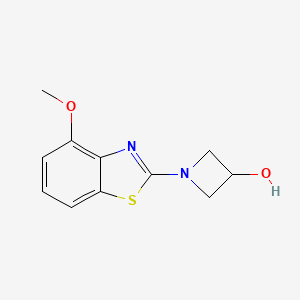 molecular formula C11H12N2O2S B2647200 1-(4-甲氧基苯并[d]噻唑-2-基)氮杂环丁-3-醇 CAS No. 1421508-18-0