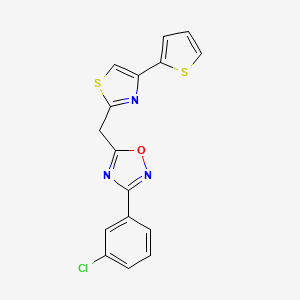 5-[1-(3-Fluorobenzoyl)pyrrolidin-2-yl]-3-(4-methoxyphenyl)-1,2,4-oxadiazole