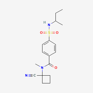 molecular formula C17H23N3O3S B2647210 4-[(丁烷-2-基)磺酰胺基]-N-(1-氰基环丁基)-N-甲基苯甲酰胺 CAS No. 1280880-91-2