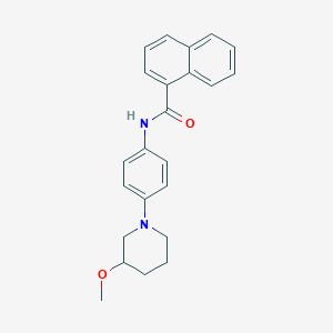 N-(4-(3-methoxypiperidin-1-yl)phenyl)-1-naphthamide