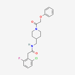 2-(2-chloro-6-fluorophenyl)-N-((1-(2-phenoxyacetyl)piperidin-4-yl)methyl)acetamide