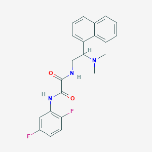 molecular formula C22H21F2N3O2 B2647215 N1-(2,5-二氟苯基)-N2-(2-(二甲氨基)-2-(萘-1-基)乙基)草酰胺 CAS No. 941933-50-2
