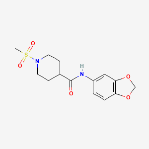 N-(1,3-benzodioxol-5-yl)-1-methylsulfonylpiperidine-4-carboxamide