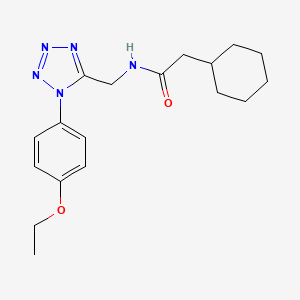 2-cyclohexyl-N-((1-(4-ethoxyphenyl)-1H-tetrazol-5-yl)methyl)acetamide