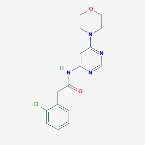 molecular formula C16H17ClN4O2 B2647225 2-(2-氯苯基)-N-(6-吗啉代嘧啶-4-基)乙酰胺 CAS No. 1396855-75-6