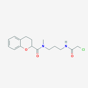 N-[3-[(2-Chloroacetyl)amino]propyl]-N-methyl-3,4-dihydro-2H-chromene-2-carboxamide