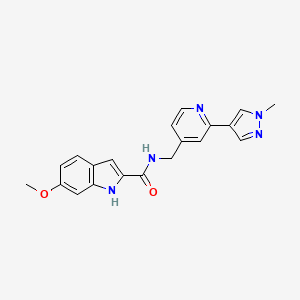 6-methoxy-N-((2-(1-methyl-1H-pyrazol-4-yl)pyridin-4-yl)methyl)-1H-indole-2-carboxamide
