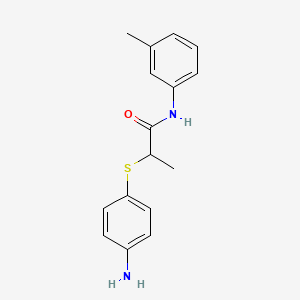 molecular formula C16H18N2OS B2647249 2-[(4-Aminophenyl)thio]-N-(3-methylphenyl)-propanamide CAS No. 899016-19-4