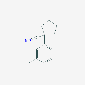 molecular formula C13H15N B2647256 1-(3-Methylphenyl)cyclopentane-1-carbonitrile CAS No. 156086-42-9