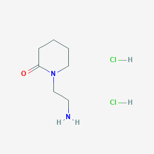 molecular formula C7H16Cl2N2O B2647258 1-(2-Aminoethyl)piperidin-2-one;dihydrochloride CAS No. 2411264-84-9