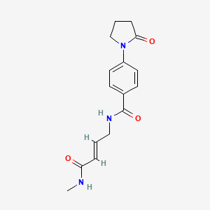(E)-N-(4-(methylamino)-4-oxobut-2-en-1-yl)-4-(2-oxopyrrolidin-1-yl)benzamide