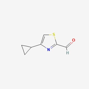 molecular formula C7H7NOS B2647270 4-Cyclopropylthiazole-2-carbaldehyde CAS No. 211942-97-1