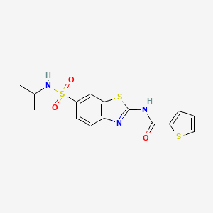 N-[6-(propan-2-ylsulfamoyl)-1,3-benzothiazol-2-yl]thiophene-2-carboxamide