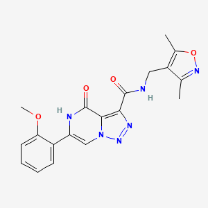 N-((3,5-dimethylisoxazol-4-yl)methyl)-6-(2-methoxyphenyl)-4-oxo-4,5-dihydro-[1,2,3]triazolo[1,5-a]pyrazine-3-carboxamide