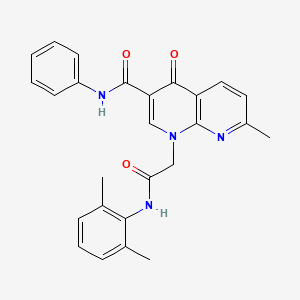 1-(2-((2,6-dimethylphenyl)amino)-2-oxoethyl)-7-methyl-4-oxo-N-phenyl-1,4-dihydro-1,8-naphthyridine-3-carboxamide