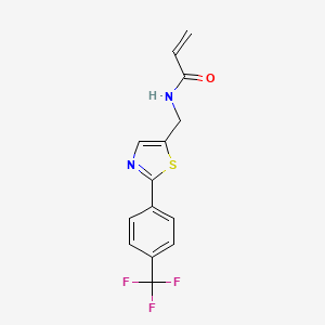 N-[[2-[4-(Trifluoromethyl)phenyl]-1,3-thiazol-5-yl]methyl]prop-2-enamide