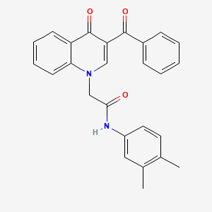 molecular formula C26H22N2O3 B2647286 2-(3-benzoyl-4-oxoquinolin-1(4H)-yl)-N-(3,4-dimethylphenyl)acetamide CAS No. 898359-91-6