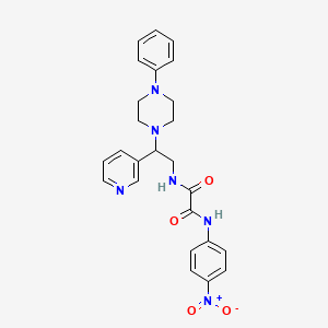 N1-(4-nitrophenyl)-N2-(2-(4-phenylpiperazin-1-yl)-2-(pyridin-3-yl)ethyl)oxalamide