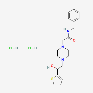 N-benzyl-2-(4-(2-hydroxy-2-(thiophen-2-yl)ethyl)piperazin-1-yl)acetamide dihydrochloride