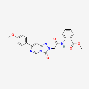 methyl 2-{2-[7-(4-methoxyphenyl)-5-methyl-3-oxo-2H,3H-[1,2,4]triazolo[4,3-c]pyrimidin-2-yl]acetamido}benzoate